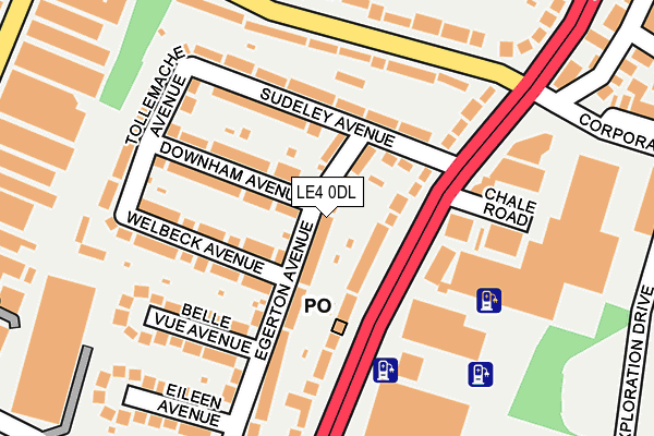 LE4 0DL map - OS OpenMap – Local (Ordnance Survey)