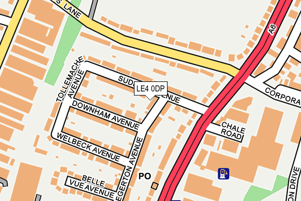 LE4 0DP map - OS OpenMap – Local (Ordnance Survey)