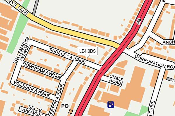 LE4 0DS map - OS OpenMap – Local (Ordnance Survey)