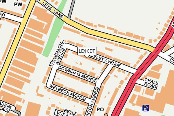 LE4 0DT map - OS OpenMap – Local (Ordnance Survey)