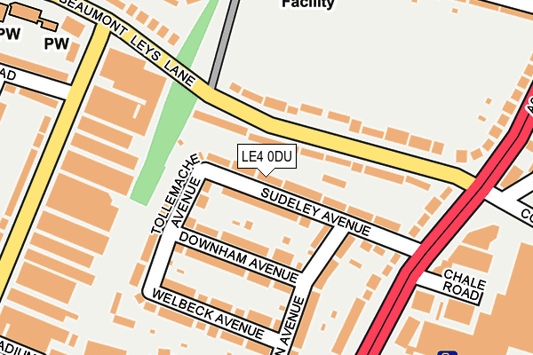 LE4 0DU map - OS OpenMap – Local (Ordnance Survey)