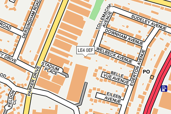 LE4 0EF map - OS OpenMap – Local (Ordnance Survey)