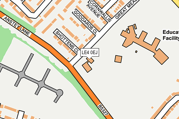 LE4 0EJ map - OS OpenMap – Local (Ordnance Survey)