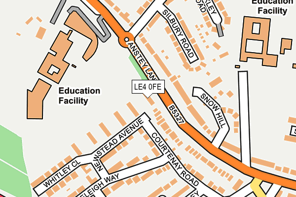 LE4 0FE map - OS OpenMap – Local (Ordnance Survey)