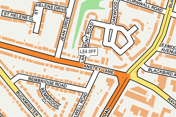 LE4 0FF map - OS OpenMap – Local (Ordnance Survey)