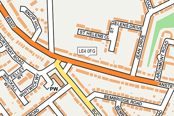 LE4 0FG map - OS OpenMap – Local (Ordnance Survey)