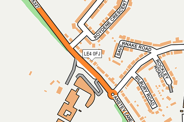 LE4 0FJ map - OS OpenMap – Local (Ordnance Survey)