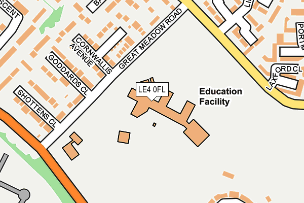 LE4 0FL map - OS OpenMap – Local (Ordnance Survey)