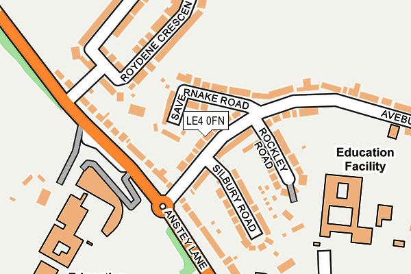LE4 0FN map - OS OpenMap – Local (Ordnance Survey)