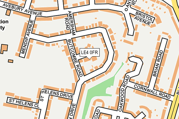 LE4 0FR map - OS OpenMap – Local (Ordnance Survey)