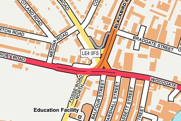 LE4 0FS map - OS OpenMap – Local (Ordnance Survey)