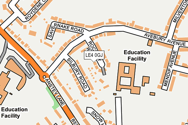 LE4 0GJ map - OS OpenMap – Local (Ordnance Survey)