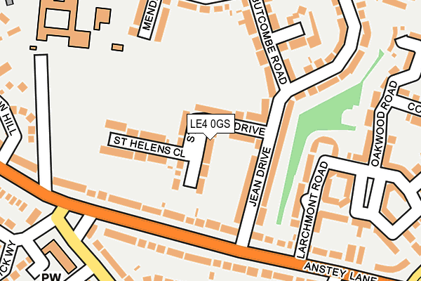 LE4 0GS map - OS OpenMap – Local (Ordnance Survey)