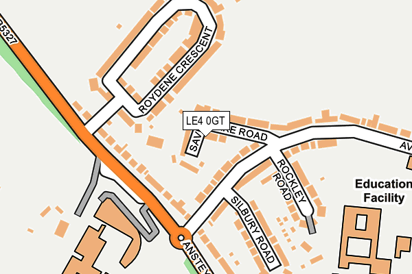 LE4 0GT map - OS OpenMap – Local (Ordnance Survey)