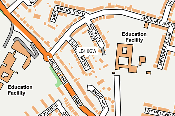 LE4 0GW map - OS OpenMap – Local (Ordnance Survey)