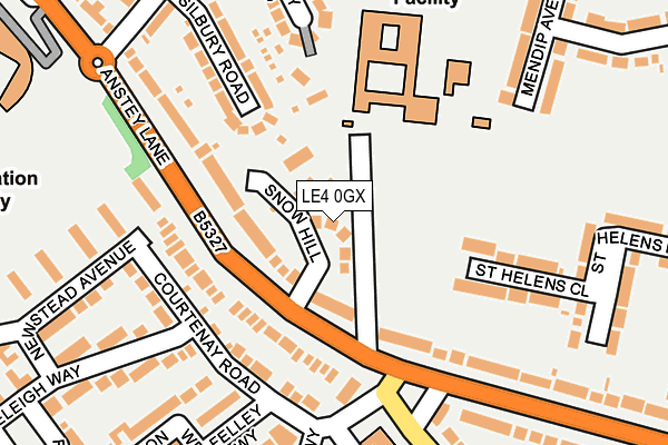 LE4 0GX map - OS OpenMap – Local (Ordnance Survey)