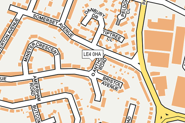 LE4 0HA map - OS OpenMap – Local (Ordnance Survey)