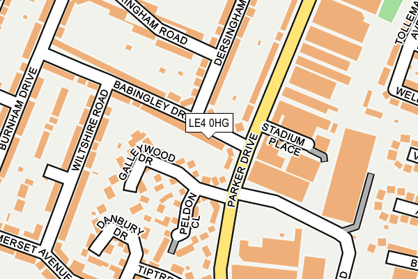 LE4 0HG map - OS OpenMap – Local (Ordnance Survey)