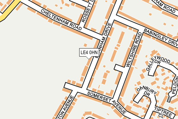 LE4 0HN map - OS OpenMap – Local (Ordnance Survey)