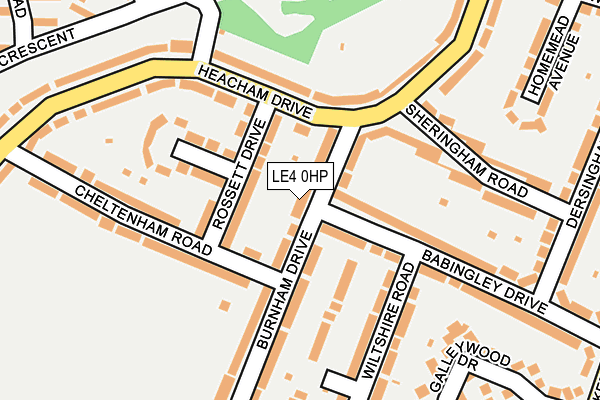 LE4 0HP map - OS OpenMap – Local (Ordnance Survey)