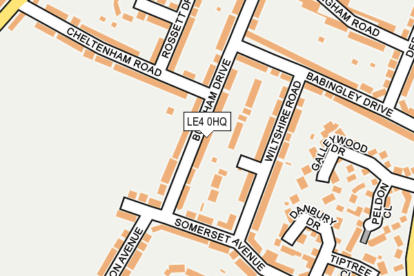 LE4 0HQ map - OS OpenMap – Local (Ordnance Survey)