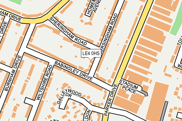 LE4 0HS map - OS OpenMap – Local (Ordnance Survey)