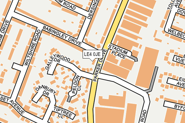 LE4 0JE map - OS OpenMap – Local (Ordnance Survey)