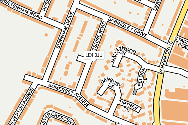 LE4 0JU map - OS OpenMap – Local (Ordnance Survey)