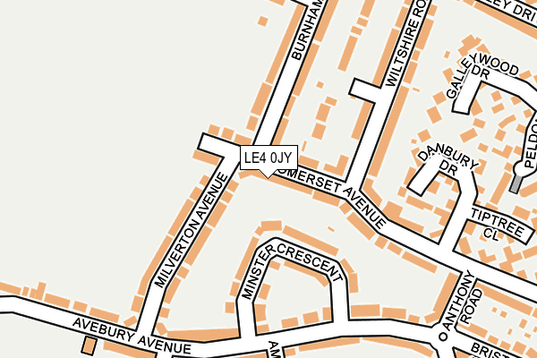 LE4 0JY map - OS OpenMap – Local (Ordnance Survey)