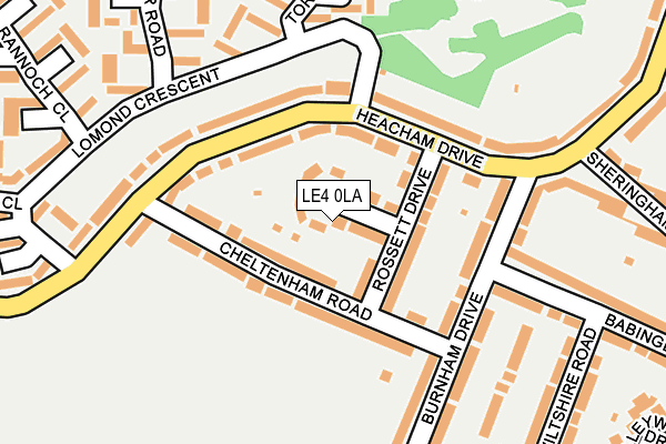 LE4 0LA map - OS OpenMap – Local (Ordnance Survey)