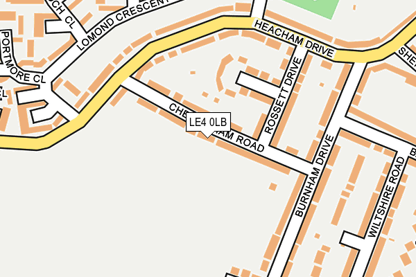 LE4 0LB map - OS OpenMap – Local (Ordnance Survey)