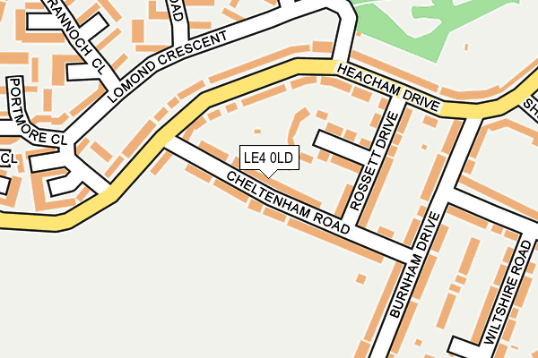 LE4 0LD map - OS OpenMap – Local (Ordnance Survey)