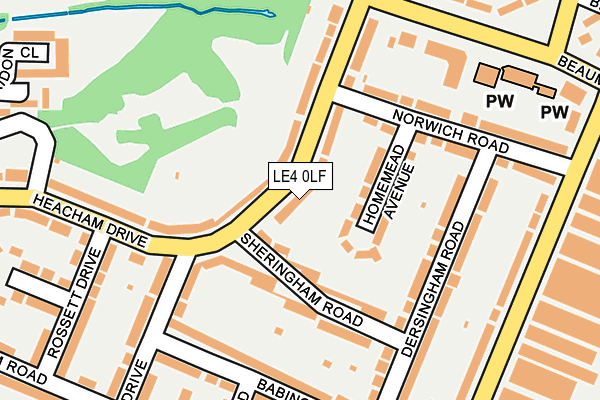 LE4 0LF map - OS OpenMap – Local (Ordnance Survey)