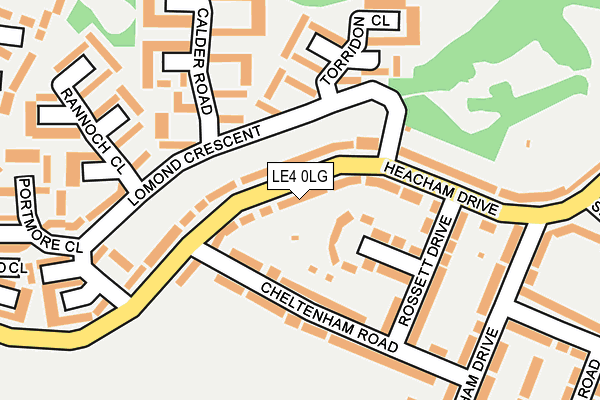LE4 0LG map - OS OpenMap – Local (Ordnance Survey)