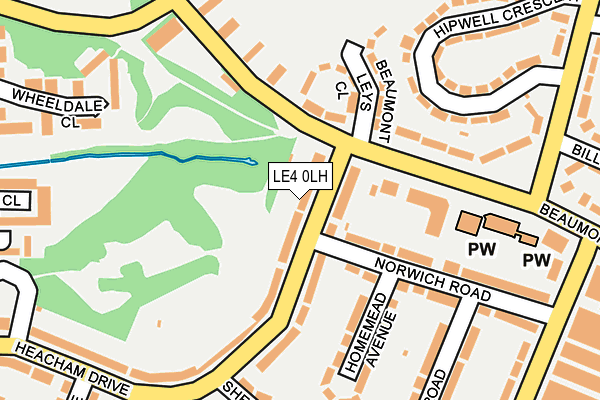 LE4 0LH map - OS OpenMap – Local (Ordnance Survey)