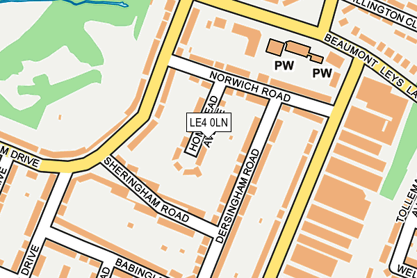 LE4 0LN map - OS OpenMap – Local (Ordnance Survey)