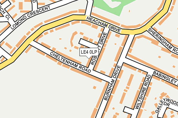 LE4 0LP map - OS OpenMap – Local (Ordnance Survey)