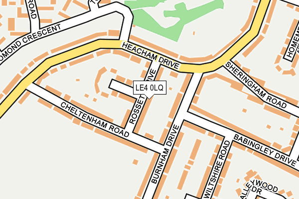 LE4 0LQ map - OS OpenMap – Local (Ordnance Survey)