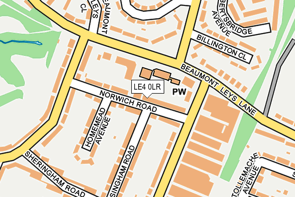 LE4 0LR map - OS OpenMap – Local (Ordnance Survey)