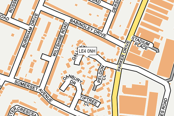 LE4 0NH map - OS OpenMap – Local (Ordnance Survey)