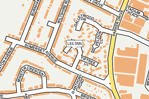 LE4 0NN map - OS OpenMap – Local (Ordnance Survey)