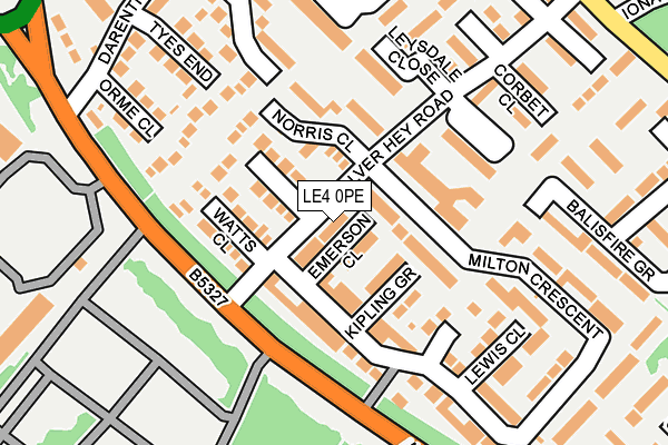 LE4 0PE map - OS OpenMap – Local (Ordnance Survey)