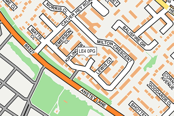 LE4 0PG map - OS OpenMap – Local (Ordnance Survey)