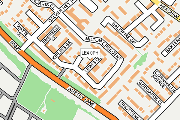 LE4 0PH map - OS OpenMap – Local (Ordnance Survey)