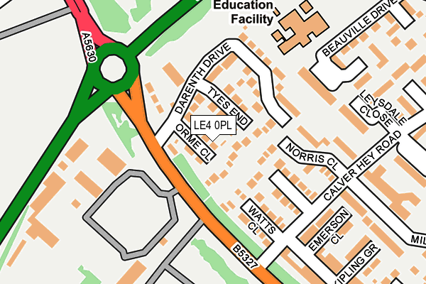 LE4 0PL map - OS OpenMap – Local (Ordnance Survey)