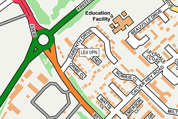 LE4 0PN map - OS OpenMap – Local (Ordnance Survey)