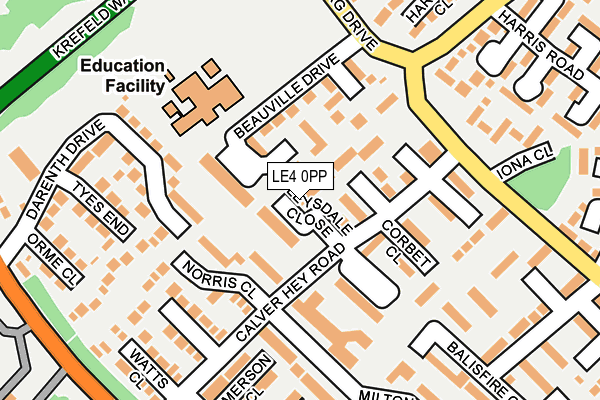 LE4 0PP map - OS OpenMap – Local (Ordnance Survey)