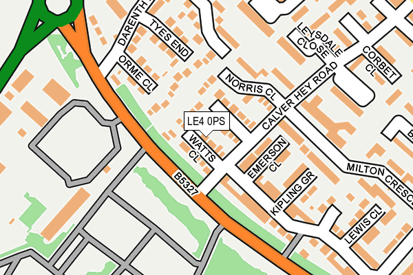 LE4 0PS map - OS OpenMap – Local (Ordnance Survey)
