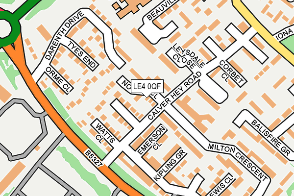 LE4 0QF map - OS OpenMap – Local (Ordnance Survey)