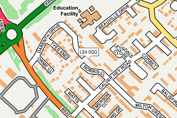 LE4 0QG map - OS OpenMap – Local (Ordnance Survey)